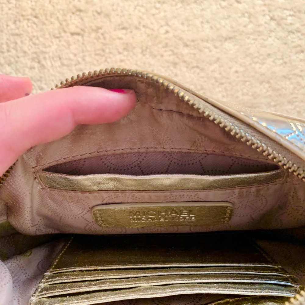 Michael Kors Gold Quilted CrossBody Bag